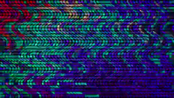 Casual Glitch Effect Cyberpunk Psychedelic Shimmering Background Light Distortions Video — Stockvideo