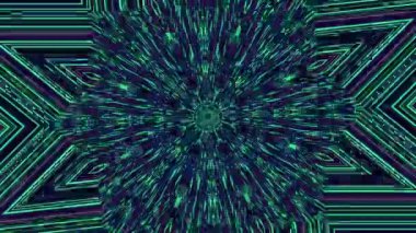 Futuristic Fractal: A Crystal Clear Mandala of Geometric Patterns and Data. High quality footage. 