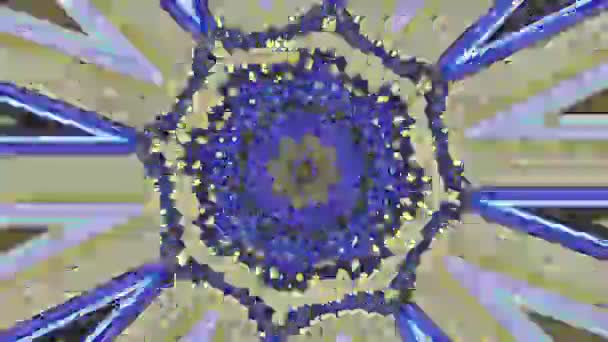 Varicolored Ornamental Cyberpunk Dreamy Kaleidoscope Background Overlay Trending — Stok Video