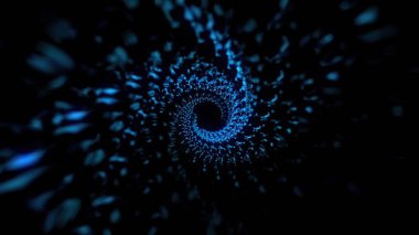 Abstract futuristic tunnel, dynamic creative background. Smooth glowing 3d digital art, geometrical magic trip for modern design project.