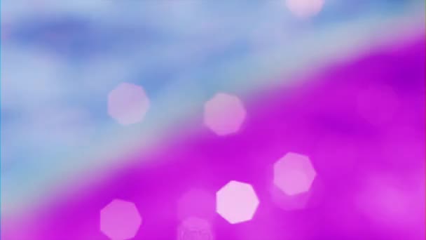 Fuga Luz Mágica Brillante Fondo Brillantes Colores Bokeh Rosa Azul — Vídeos de Stock