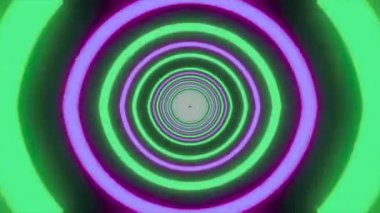 Neon psychedelic tunnel abstract background with colorful fractal elements for modern design. High quality footage.