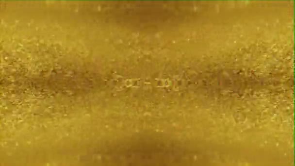 Jasně Rozostřený Zlatý Písek Teplý Barevný Bokeh Pozadí Kaleidoskop Ideální — Stock video