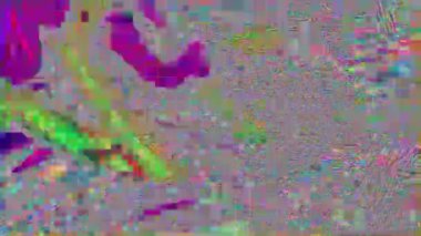 Dijital sanat ve sosyal medya içeriği için ideal, soyut şekiller ve parlak renklerle yaratıcılık hatası animasyonu. Yüksek kaliteli görüntüler. 