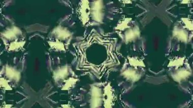 Patern Geometrik Psikedelik Sabitleme. Parlak fantezi geçmişi. Yoga ve kulüpler için hipnotik dönüşüm videosu.