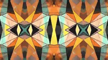 Parlak şekilli renkli soyut kaleydoskop animasyonu, animasyon logoları ve tanıtımları için ideal. Yüksek kalite FullHD görüntü ProRes.