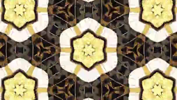 Futuriste Fractales Sans Couture Kaléidoscope Mandala Animation Brillante Pour Projet — Video