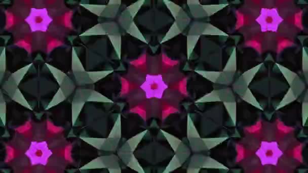 Animation Kaléidoscope Abstraite Colorée Aux Formes Scintillantes Idéale Pour Les — Video