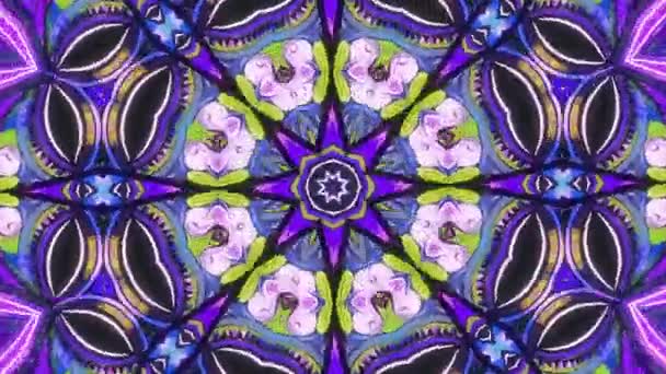 Endlose Kaleidoskop Symmetrie Hypnotic Footage Für Oder Kunstprojekt Prores Filmmaterial — Stockvideo
