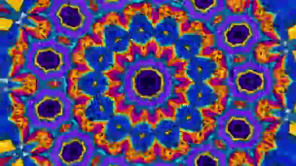 Kaleidoskop Vzor Výlet Hypnotické Záběry Pro Jógu Nebo Kluby Záznam — Stock video