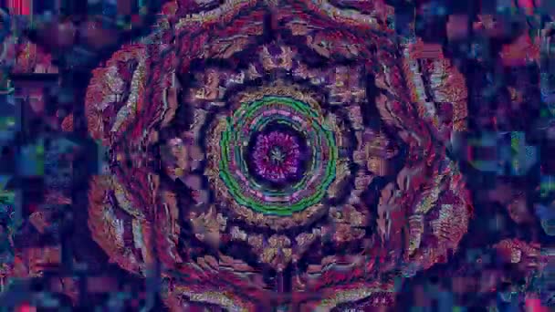 Endless Kaleidoscope Symmetry Hypnotic Footage Art Project Prores Footage — Stock Video