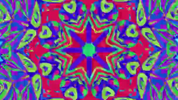 Endless Kaleidoscope Symmetry Hypnotic Footage Art Project Prores Footage — Stock Video