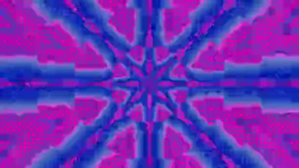 Mind Bending Kaleidoscope Experience Trippy Footage Abstract Geometric Forms Inglés — Vídeo de stock