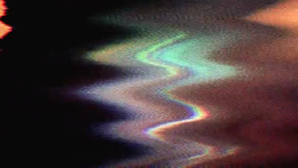 Multi Gekleurde Luidruchtige Slechte Effecten Interferentie Sci Dromerige Glinsterende Achtergrond — Stockvideo