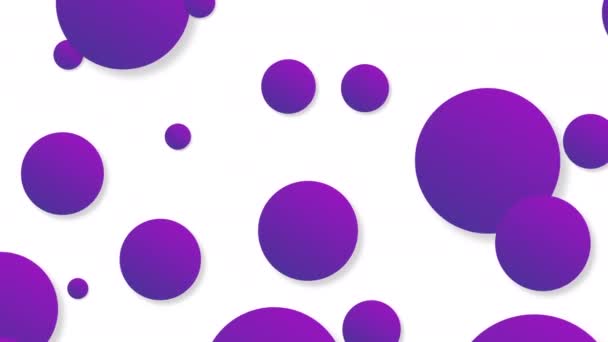 Абстрактная Анимация Летящих Соединяющихся Фиолетовых Шаров Высококачественные Кадры — стоковое видео