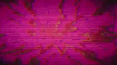 Eski video kaset, siber punk sanatsal ışık başkalaşımları. Moda doymuş ışık karışımı.