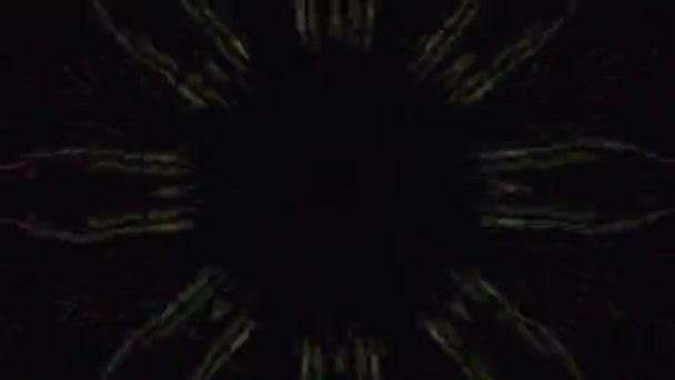 Résumé Géométrique Psychédélique Vidéo Glitch Imitation Interférence Images Haute Qualité — Video