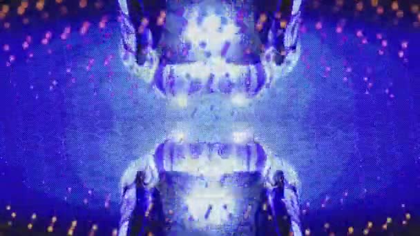 Cyberpunk Caleidoscoop Vintage Sci Mode Iriserende Achtergrond Hoge Kwaliteit Beeldmateriaal — Stockvideo
