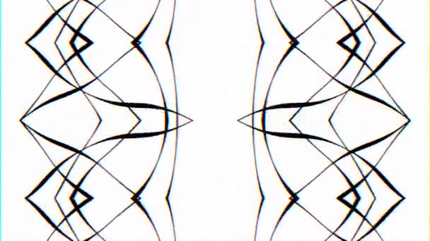 Géométrique Psychédélique Kaléidoscope Abstrait Science Fiction Fond Irisé Images Haute — Video