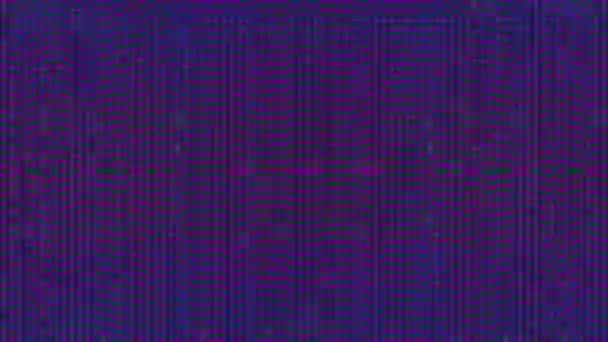 Psychedelic Glitch Interference Lines Bad Signal Old Imitation Creative Use — Stock Video