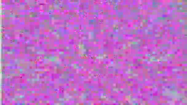 レトロ グラウンジおよび壊れた表示が付いているデジタルTvスクリーンの破損 高品質のフルHd映像 — ストック動画