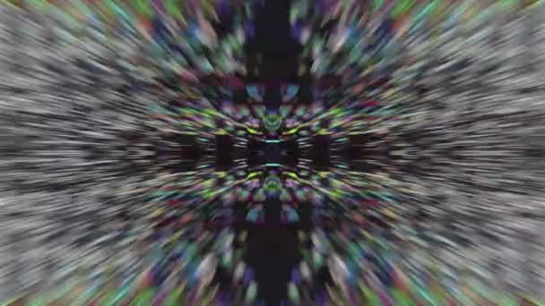 Glitch Art Vidéo Hypnotique Avec Mauvais Bruit Télévision Effets Distorsion — Video