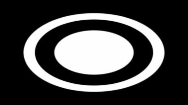 Karanlık bir zemin üzerinde minimalist siyah ve beyaz eş merkezli çemberler oluşturarak basit ve cesur bir optik illüzyon yaratır. Yüksek kaliteli FullHD görüntüler.