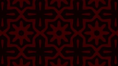Kırmızı Fas fayanslarının pürüzsüz deseni, derin bir arka plana geleneksel ve kültürel bir estetik çağrıştırıyor. Yüksek kaliteli FullHD görüntüler.