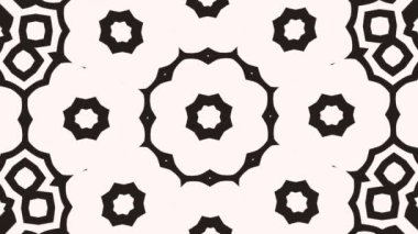 Tekrarlayan motifli siyah ve beyaz geometrik desen, çeşitli uygulamalar için klasik ve zarif bir tasarım yaratıyor. Yüksek kaliteli FullHD görüntüler.