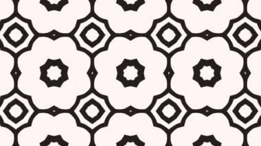 Kaleydoskop etkisine sahip canlı pikselleşmiş kabile deseni. Şeklin simetrik bir düzenini içeriyor. Yüksek kaliteli FullHD görüntüler.
