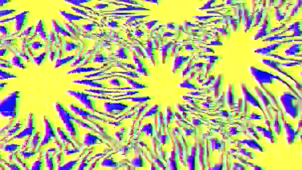 Яркий Абстрактный Калейдоскопический Узор Фиолетовыми Оранжевыми Тонами Создающий Энергетический Динамический — стоковое видео
