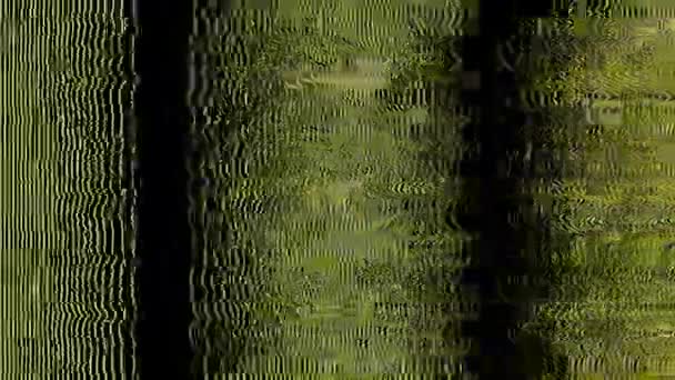 歪みとデジタルグリッチ効果を備えた抽象的なグリーン垂直波 高品質のフルHd映像 — ストック動画