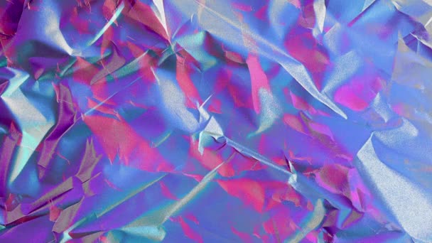 Pembe Cyan Renk Değişimli Buruşuk Kağıt Yüksek Kaliteli Fullhd Görüntüler — Stok video