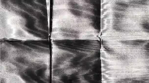 Monochromatische Verfrommeld Papier Textuur Zwart Wit Samenvatting Hoge Kwaliteit Fullhd — Stockvideo