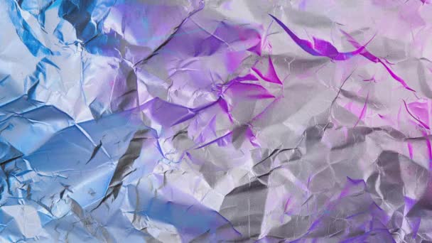 Pastellrosa Und Blau Getöntes Zerknittertes Papier Stop Motion Effekt Hochwertiges — Stockvideo
