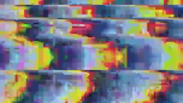 Retro Schermeffect Met Kleurflikkering Lijnvervorming Hoge Kwaliteit Fullhd Beeldmateriaal — Stockvideo