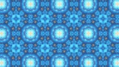 Döngülü, geometrik kaleydoskop tasarımlı bir arka plan. Yüksek kaliteli FullHD görüntüler.