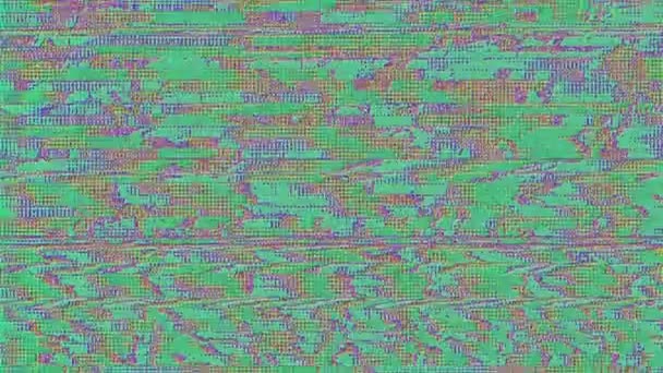 Simulación Pantalla Antigua Con Distorsión Color Estilo Arte Glitch Imágenes — Vídeos de Stock
