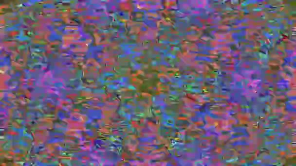 Pantalla Antigua Simulación Iridiscente Con Distorsión Color Estilo Arte Glitch — Vídeo de stock