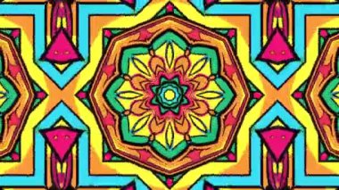 Modern kıvrımlı, çok renkli Aztek esinlenilmiş geometrik desen. Yüksek kaliteli FullHD görüntüler.