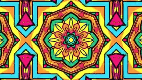 Patrón Geométrico Audaz Inspiración Azteca Multicolor Con Toque Moderno Imágenes — Vídeos de Stock