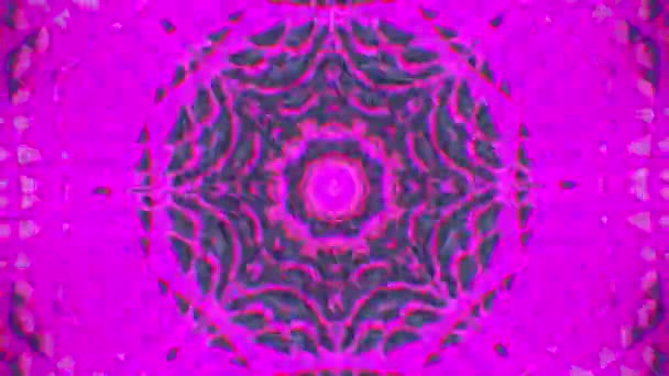 Intricate Fioletowy Wzór Mandali Symetrii Promieniowej Wysokiej Jakości Materiał Filmowy — Wideo stockowe