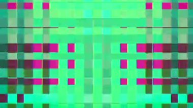 Modern yeşil ve pembe mozaik desenli, tıkanmış, geometrik düzenli. Yüksek kaliteli FullHD görüntüler.