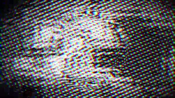 Rozpadający Się Wzór Piksela Monochromie Przypominający Cyfrowy Rozpad Wysokiej Jakości — Wideo stockowe