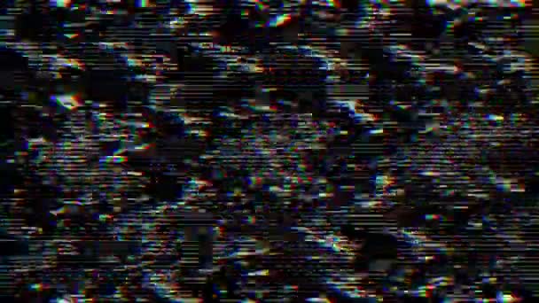 暗い背景に白と黒のダイナミックなノイズパターン 高品質のフルHd映像 — ストック動画