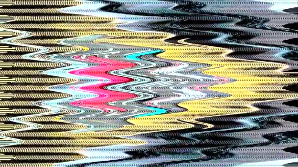 Effetto Distorsione Digitale Stilizzato Creando Motivo Astratto Colorato Ondulato Filmati — Video Stock