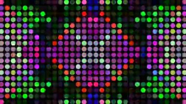 Simetrik piksel desenli soyut arıza sanatı ve canlı renklerde çapraz tasarım. Yüksek kaliteli FullHD görüntüler.