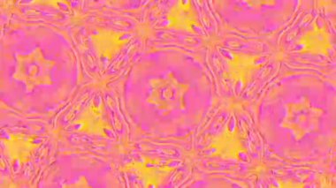 Soyut turuncu ve pembe geometrik desenli ve kaleydoskopik bir etkisi var. Yüksek kaliteli FullHD görüntüler.