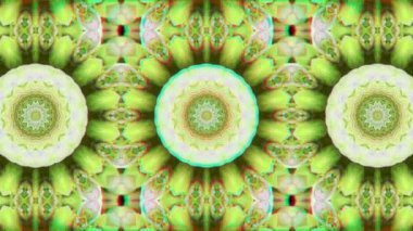 Soyut kaleydoskop hareket arkaplanı. Çok renkli süs desenleri. Yüksek kaliteli FullHD görüntüler.