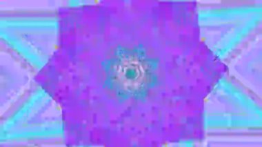 Mavi ve yeşil renkleri hatalı bir şekilde gösteren soyut bir video. Yüksek kaliteli video.